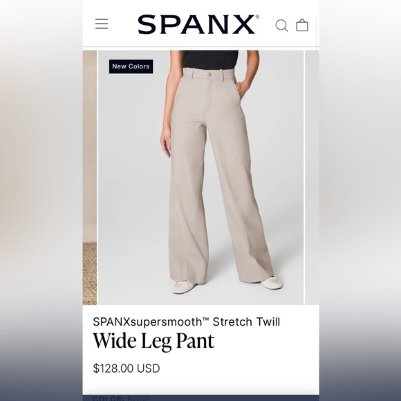 SPANX Pants - SPANX Tan Wide Leg Pants with Supersmooth Stretch